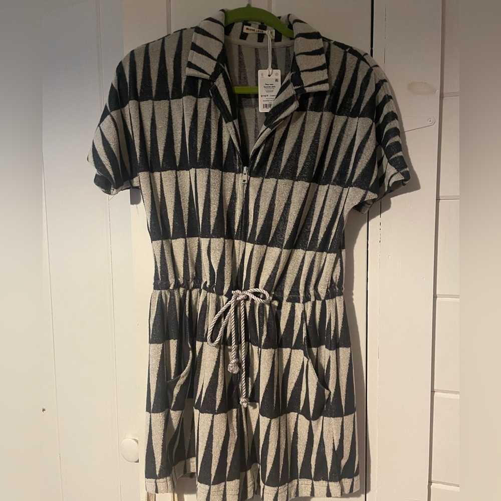 Marine layer terry out romper